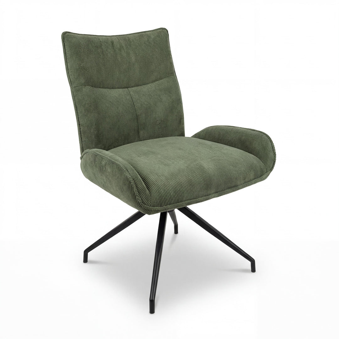 Avalon Corduroy Green Dining Chair
