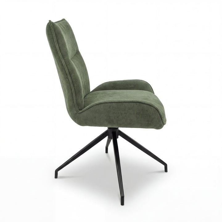 Avalon Corduroy Green Dining Chair