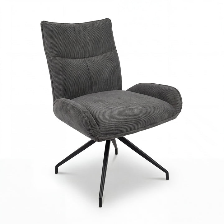 Avalon Corduroy Dark Grey Dining Chair