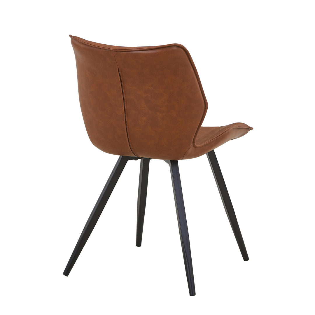 Cannes Leather Effect Tuscan Tan Dining Chair