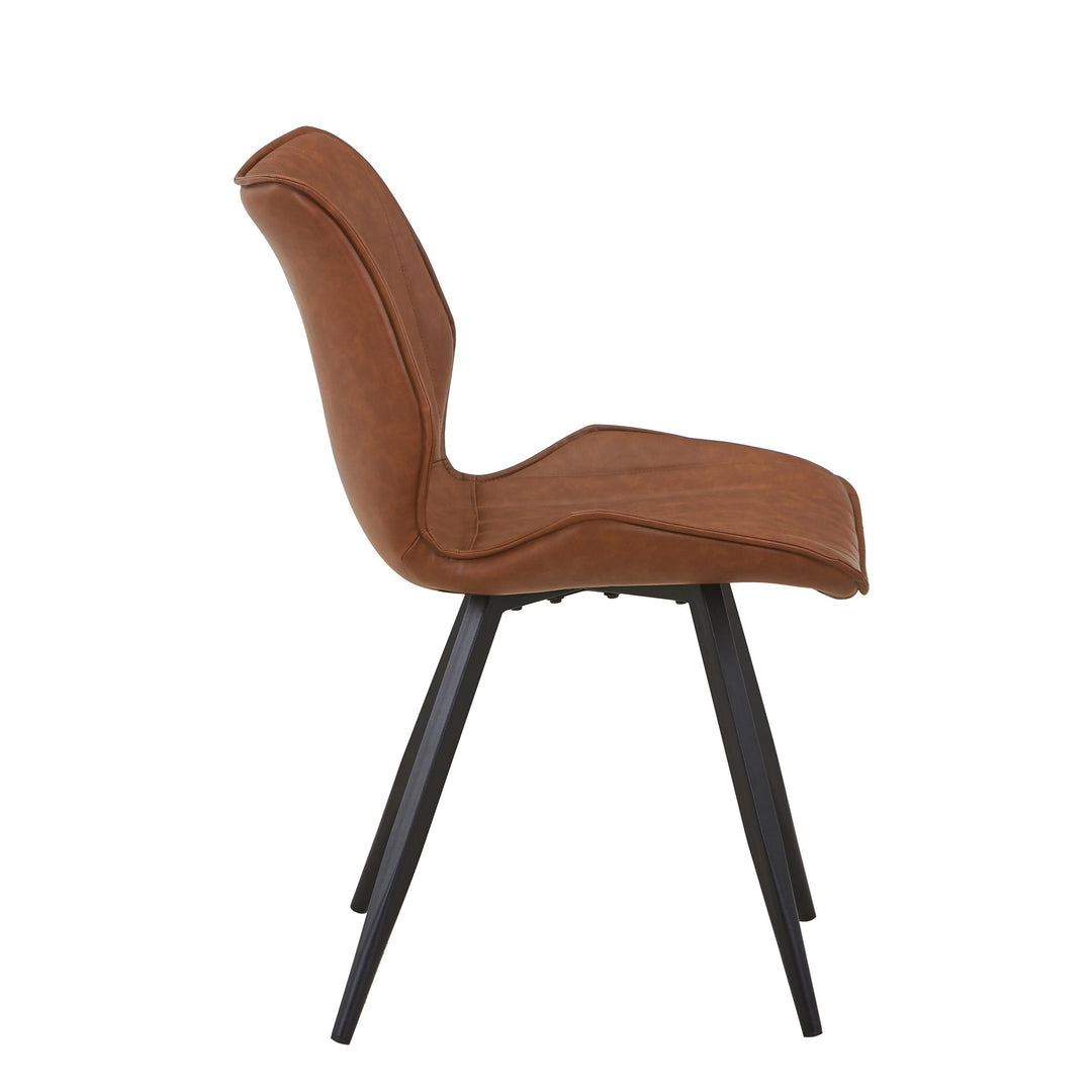 Cannes Leather Effect Tuscan Tan Dining Chair