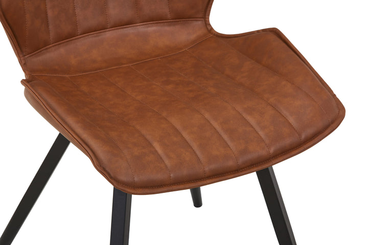 Cannes Leather Effect Tuscan Tan Dining Chair