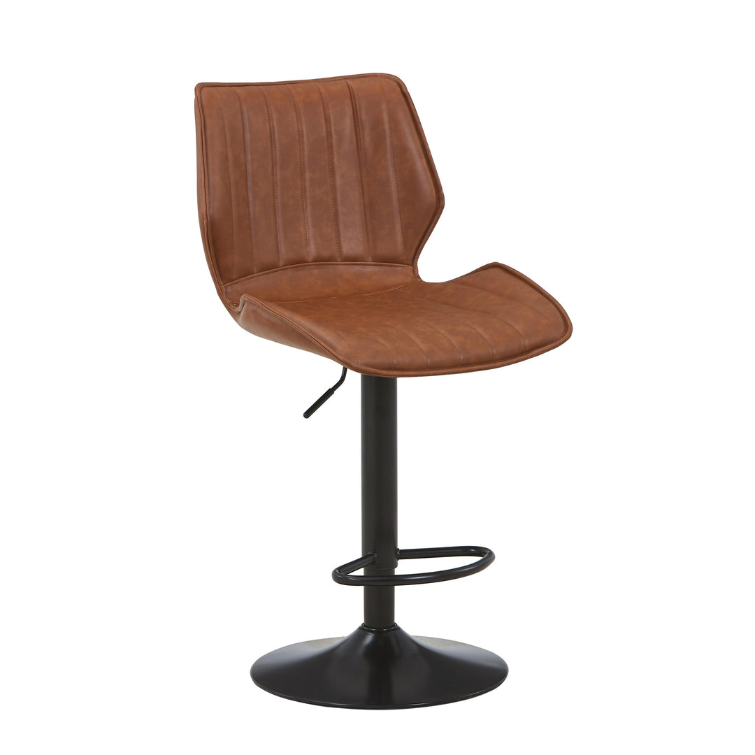 Cannes Leather Effect Tuscan Tan Bar Stool