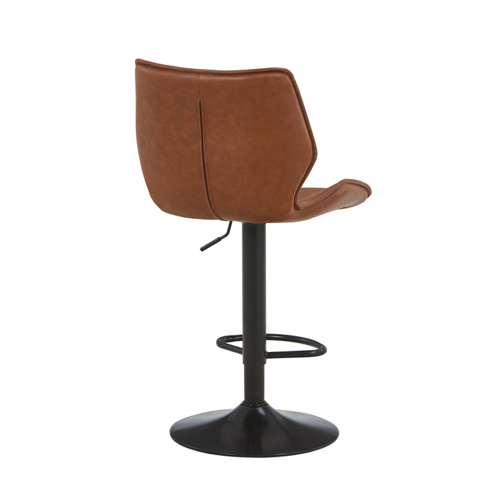 Cannes Leather Effect Tuscan Tan Bar Stool