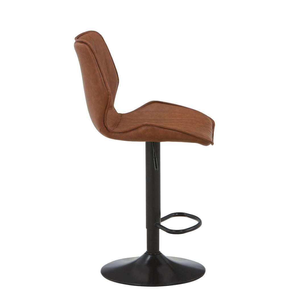 Cannes Leather Effect Tuscan Tan Bar Stool