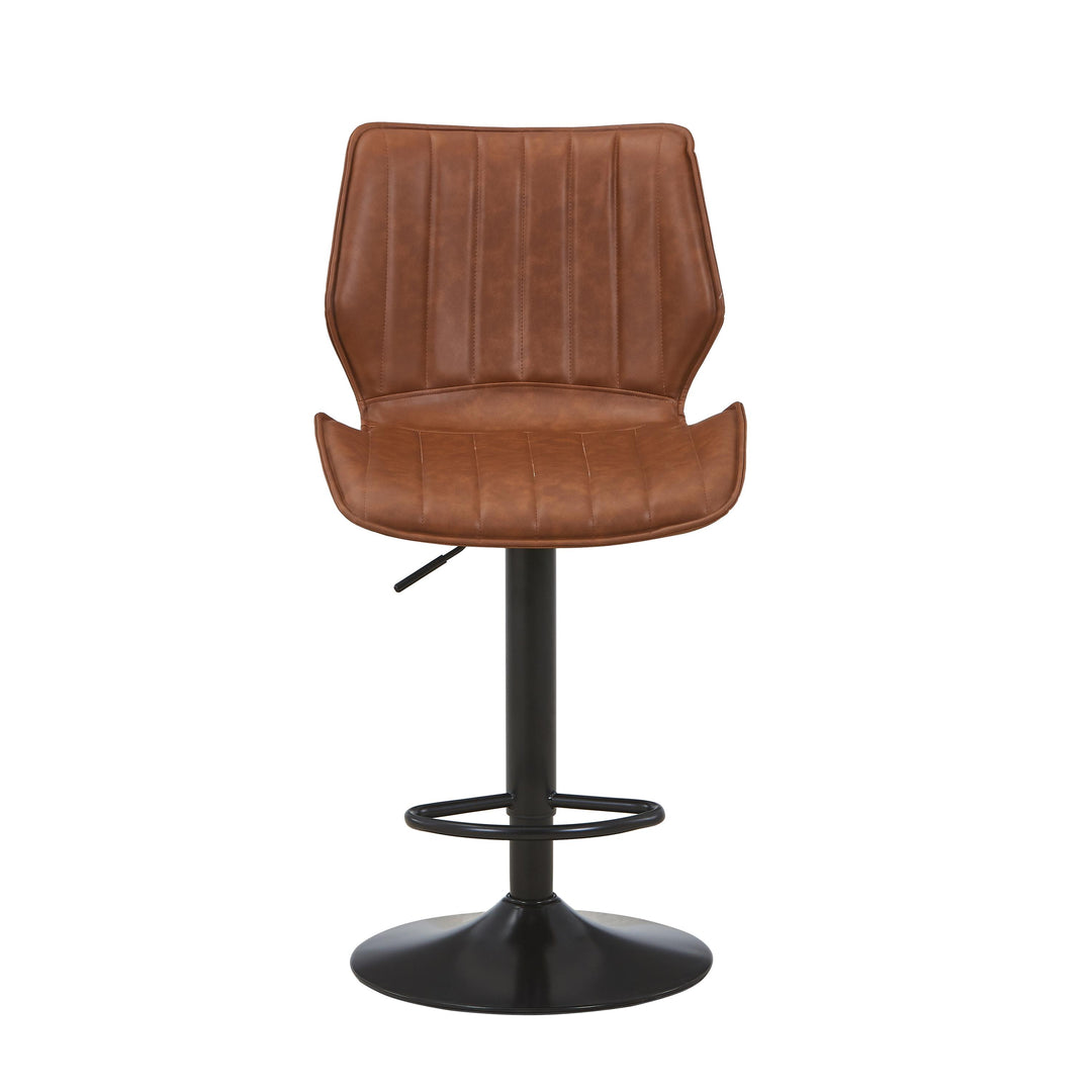 Cannes Leather Effect Tuscan Tan Bar Stool