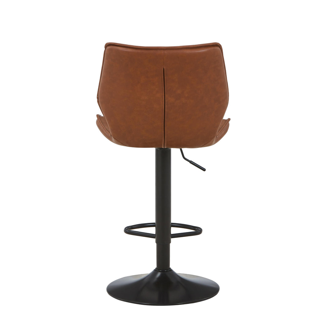 Cannes Leather Effect Tuscan Tan Bar Stool
