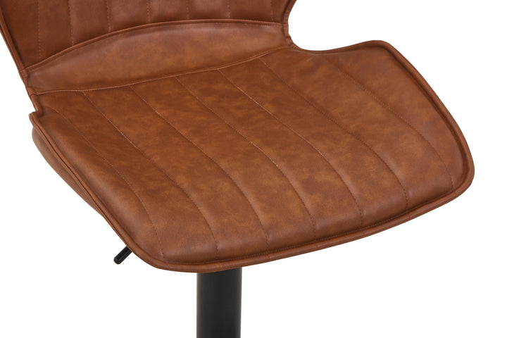 Cannes Leather Effect Tuscan Tan Bar Stool