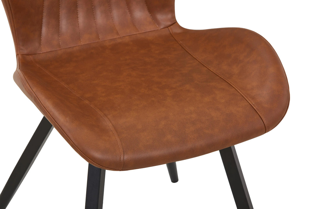 Helena Leather Effect Tuscan Tan Dining Chair