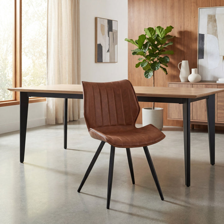 Cannes Leather Effect Tuscan Tan Dining Chair