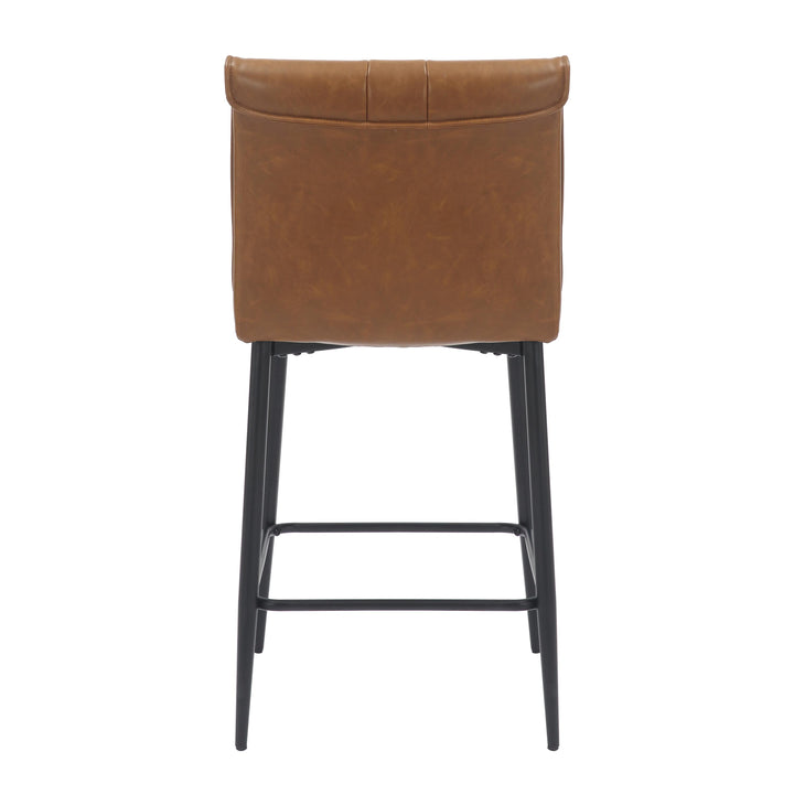 Livia Leather Effect Tan Bar Stool