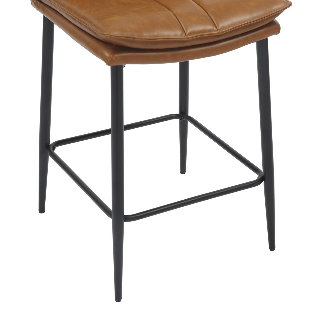 Livia Leather Effect Tan Bar Stool