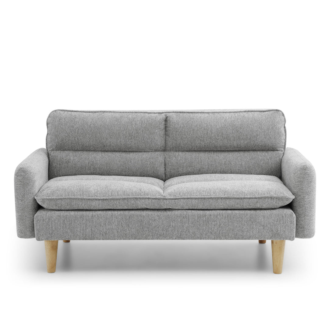 Celine Rest Chenille Effect Light Grey 3 Seater Sofa