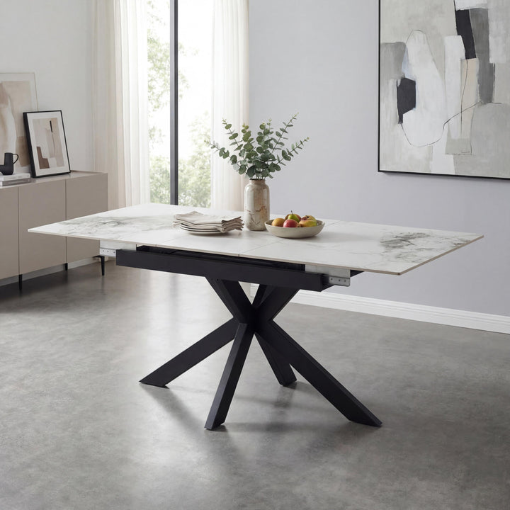 Tovia 1.8m Extending White Dining Table