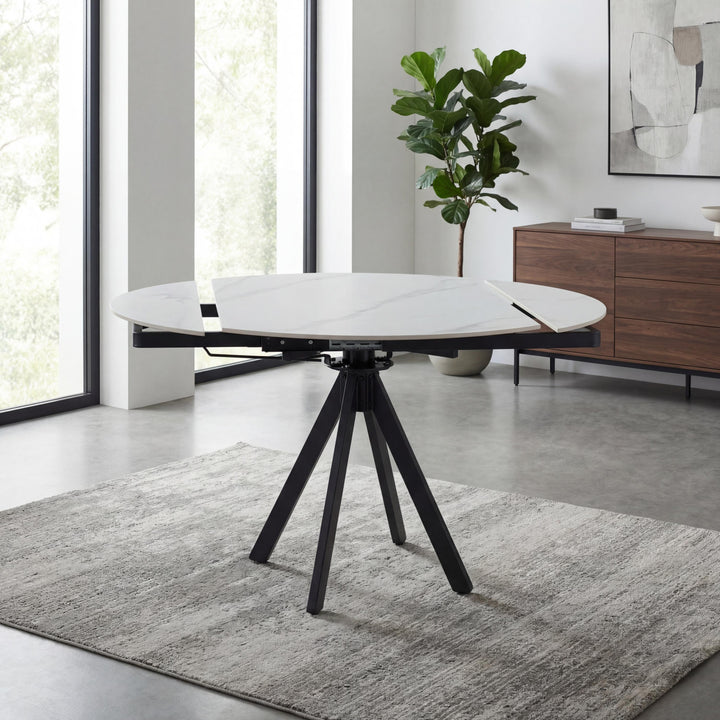 Rowan Rotating White 1.2m Dining Table