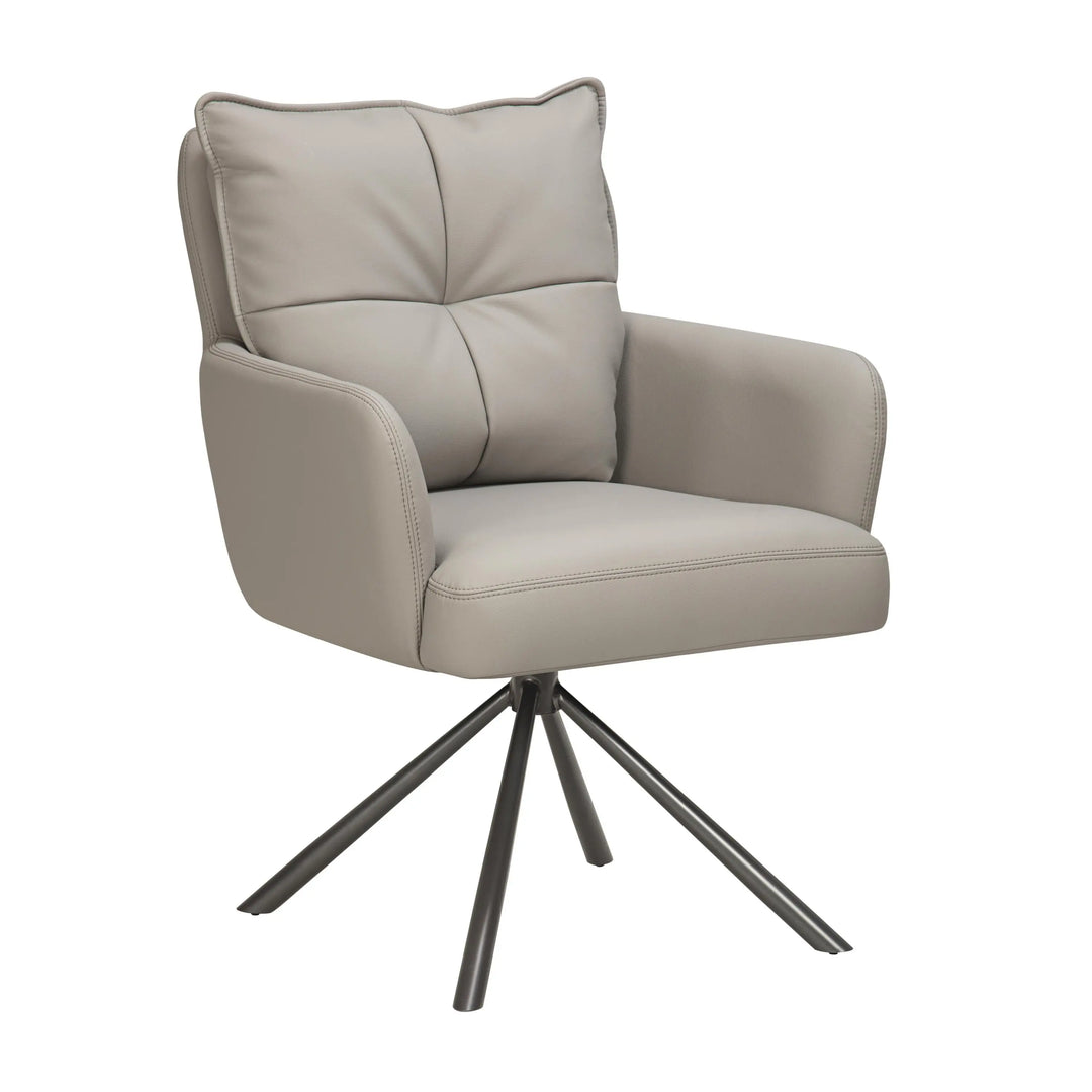 Levanne Leather Effect Latte Dining Chair