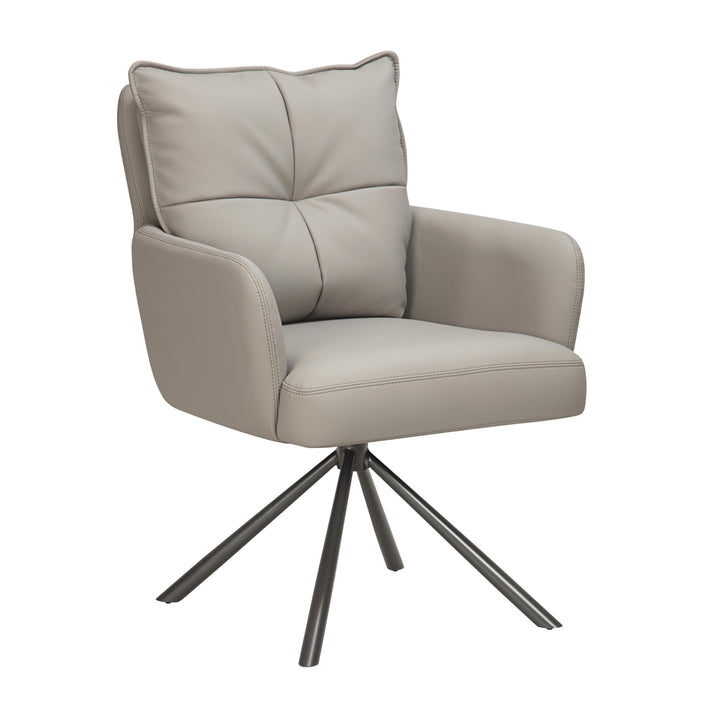 Levanne Leather Effect Latte Dining Chair