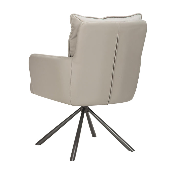 Levanne Leather Effect Latte Dining Chair