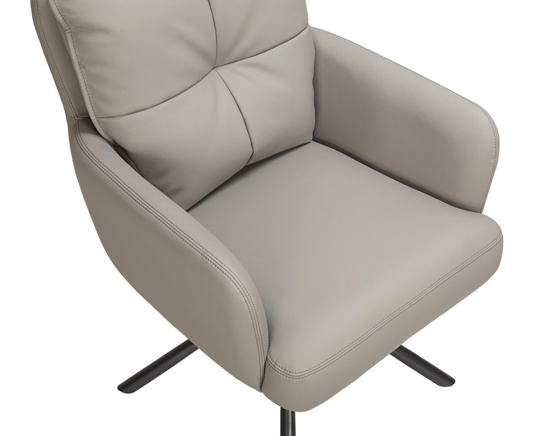 Levanne Leather Effect Latte Dining Chair