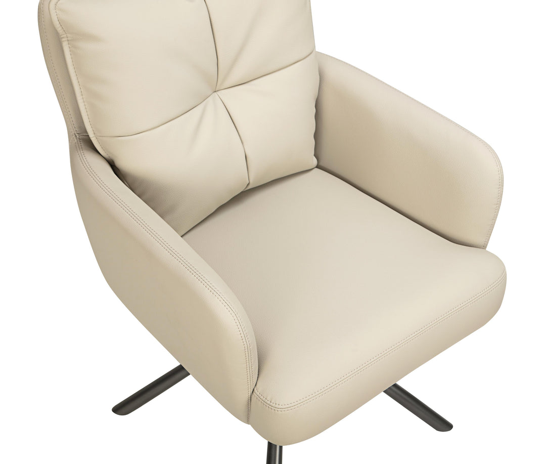 Levanne Leather Effect Taupe Dining Chair