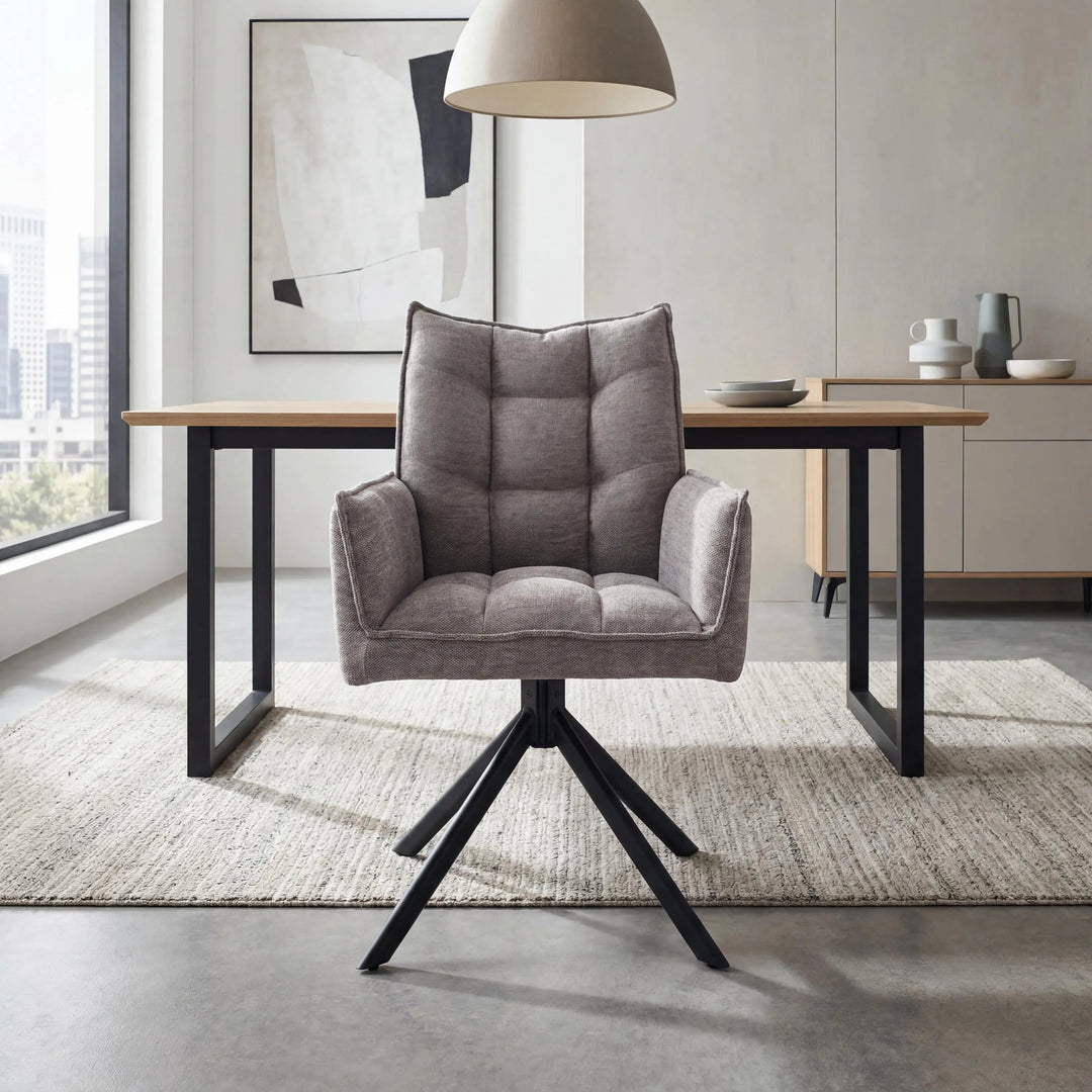Vela Tweed Mocha Dining Chair
