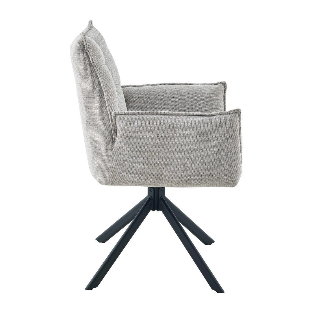 Vela Tweed Cappuccino Dining Chair