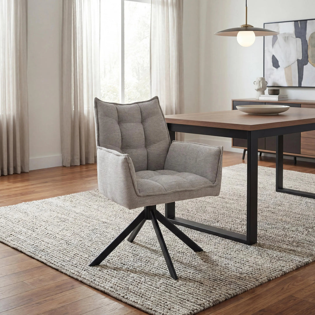 Vela Tweed Cappuccino Dining Chair