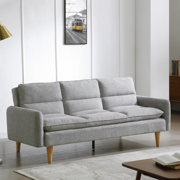 Celine Rest Chenille Effect Light Grey Sofa Bed