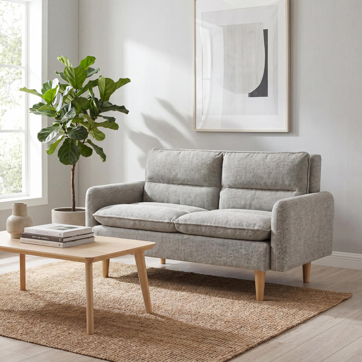 Celine Rest Chenille Effect Natural 2 Seater Sofa