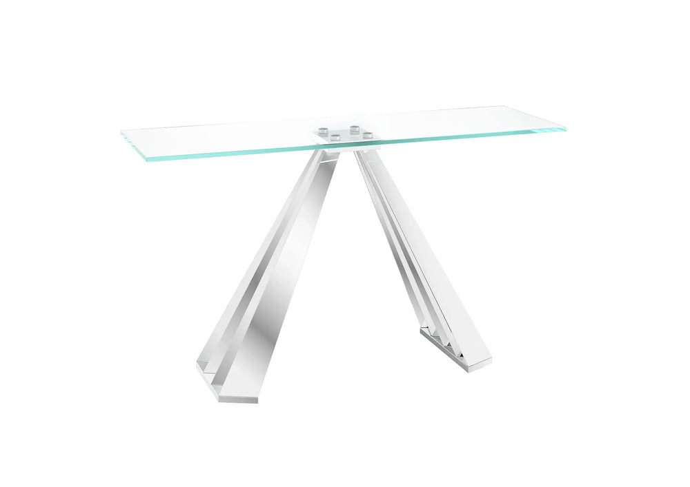 Alviero Clear Glass Console Table Torelli
