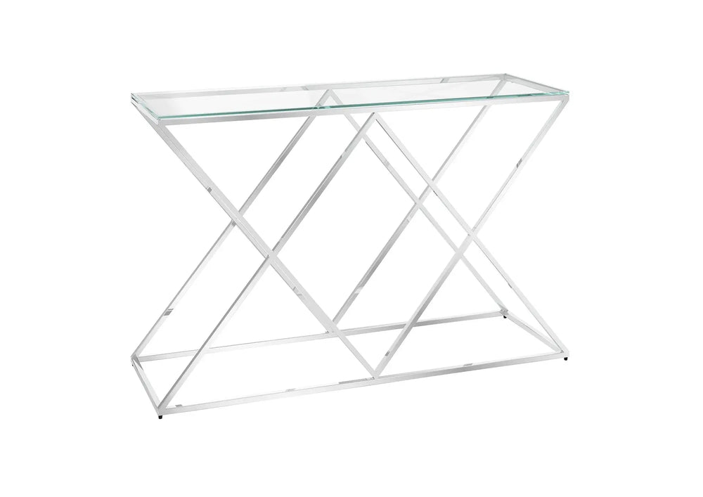 Vectra Clear Glass Console Table Torelli