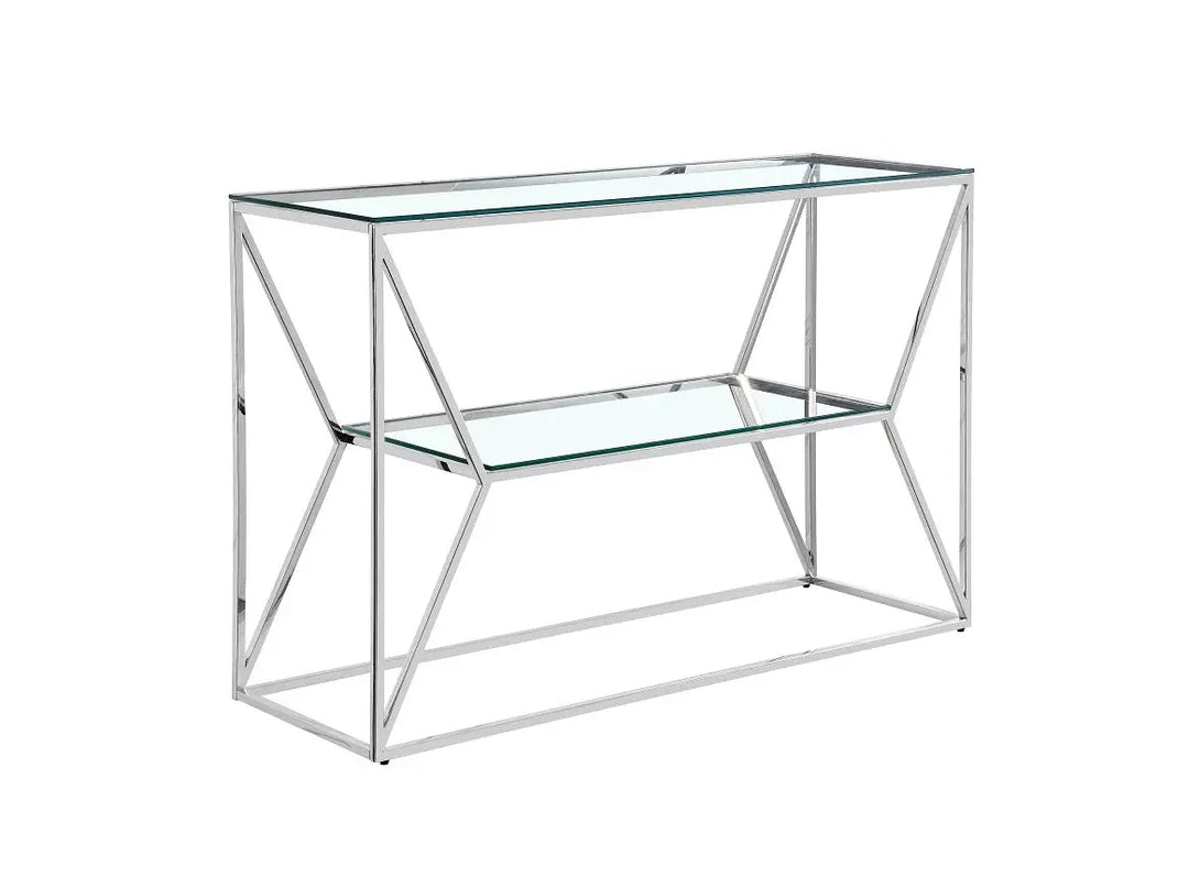 Mattia Clear Glass Console Table Torelli