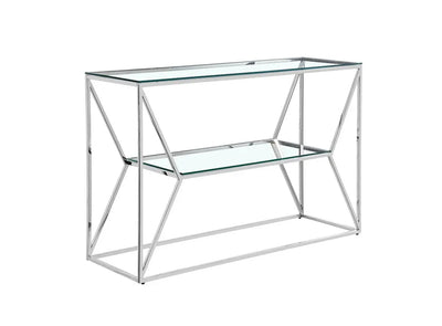 Mattia Clear Glass Console Table Torelli
