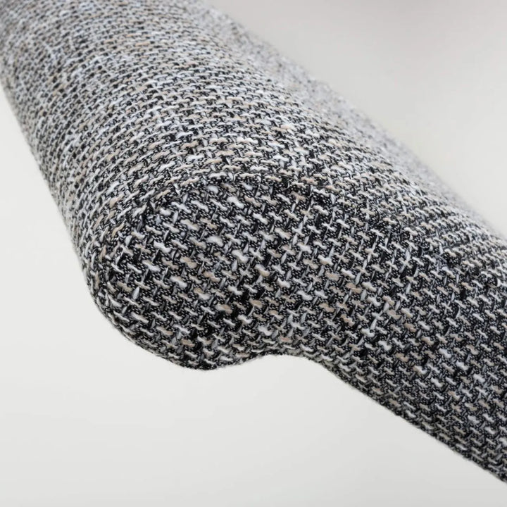 Karta Scroll Back Tweed Grey Dining Chair - NJ Home Interiors