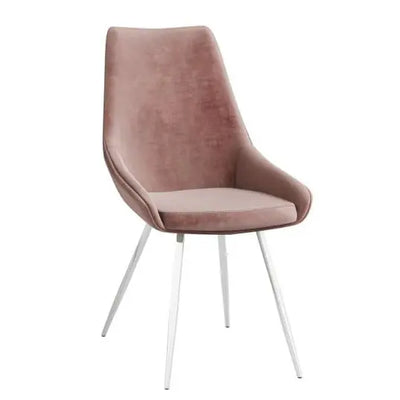 Lara Set of 2 Lush Velvet Dining Chairs in Pink #NJ Home Interiors#