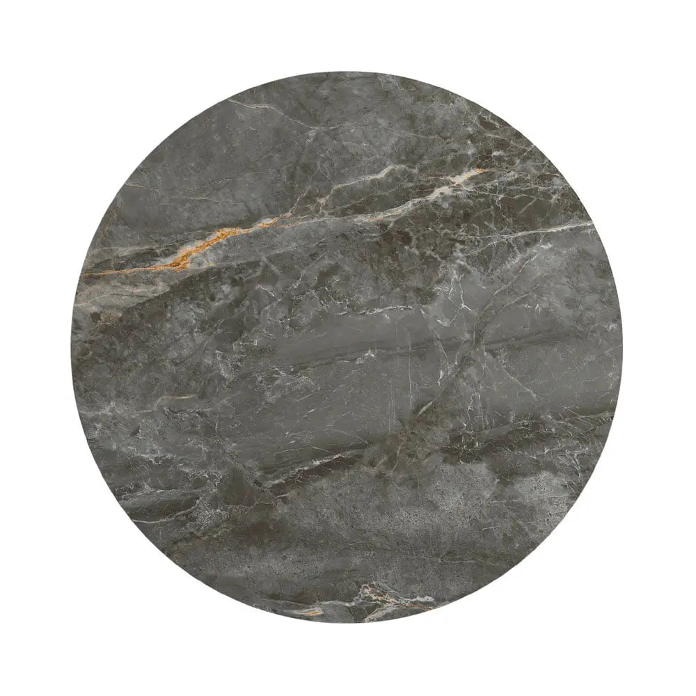 Laurier 120cm Round Gloss Grey Ceramic Dining Table #NJ Home Interiors#