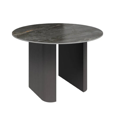 Laurier 120cm Round Gloss Grey Ceramic Dining Table #NJ Home Interiors#