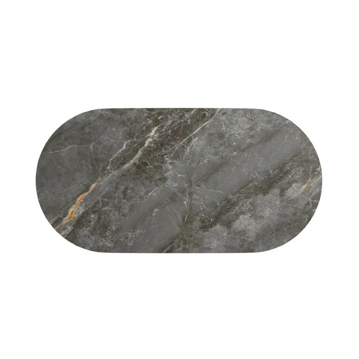 Laurier 180cm Oval Gloss Grey Ceramic Dining Table #NJ Home Interiors#