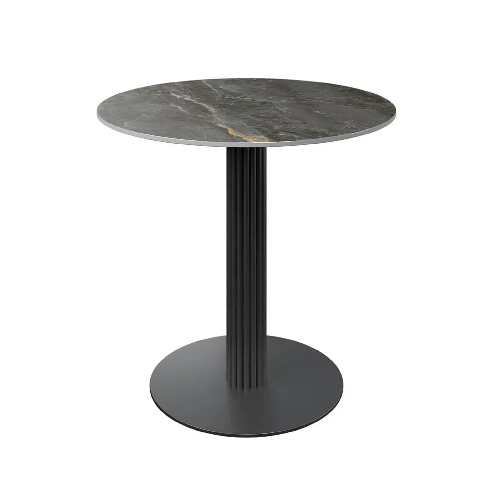 Laurier 80cm Round Gloss Grey Ceramic Dining Table #NJ Home Interiors#
