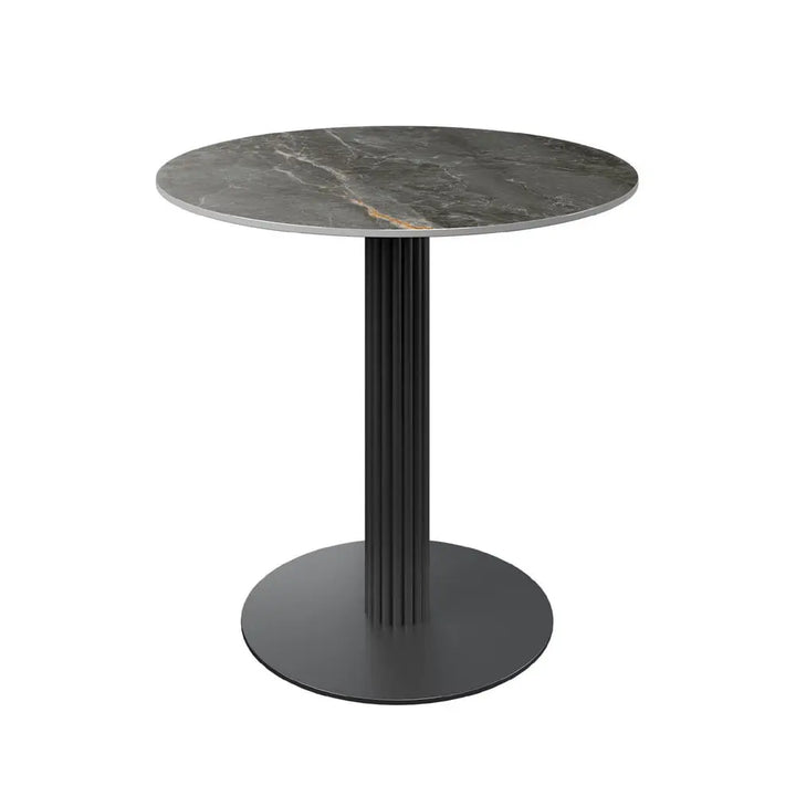 Laurier 80cm Round Gloss Grey Ceramic Dining Table #NJ Home Interiors#