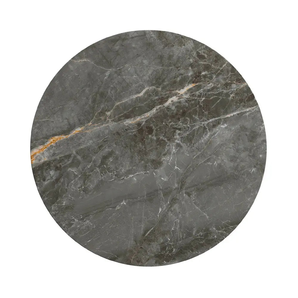 Laurier 80cm Round Gloss Grey Ceramic Dining Table #NJ Home Interiors#