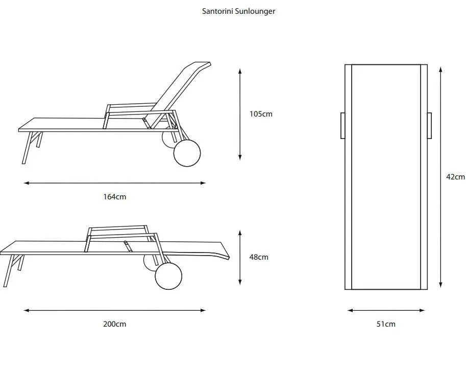 Leisuregrow Santorini Dusk Aluminium Sun Lounger Sunbed #NJ Home Interiors#