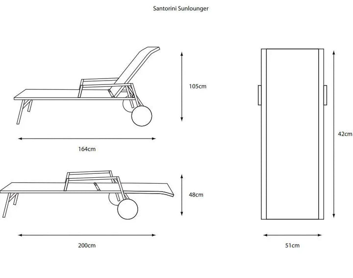 Leisuregrow Santorini Dusk Aluminium Sun Lounger Sunbed #NJ Home Interiors#