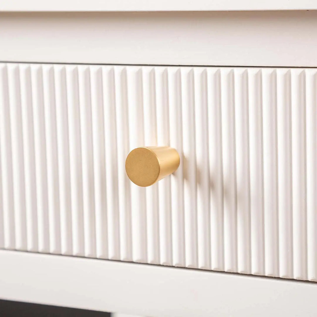 Lina Home Lindon 1 Drawer End Table in White #NJ Home Interiors#