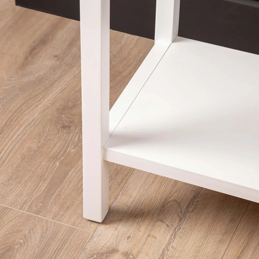 Lina Home Lindon 1 Drawer End Table in White #NJ Home Interiors#