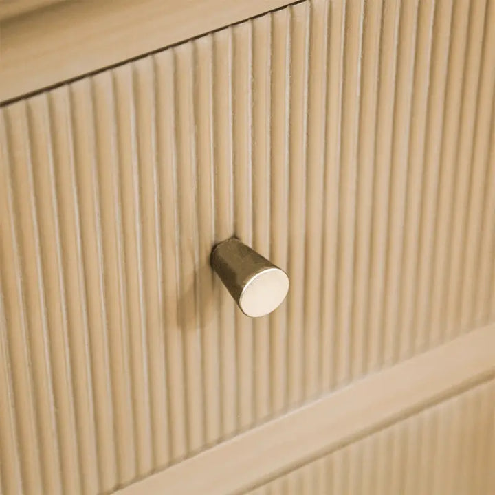 Lina Home Lindon 2 Drawer Bedside Cabinet Taupe with Nickel Handles #NJ Home Interiors#