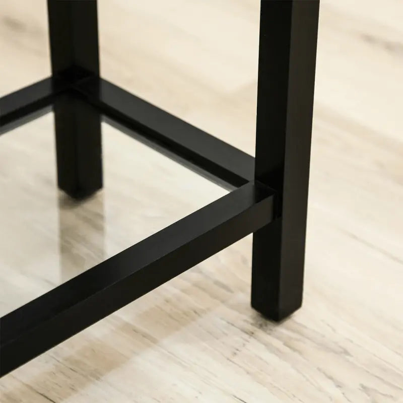 Lina Home Lindon Black 2 Drawer Bedside Cabinet with Glass Shelf #NJ Home Interiors#