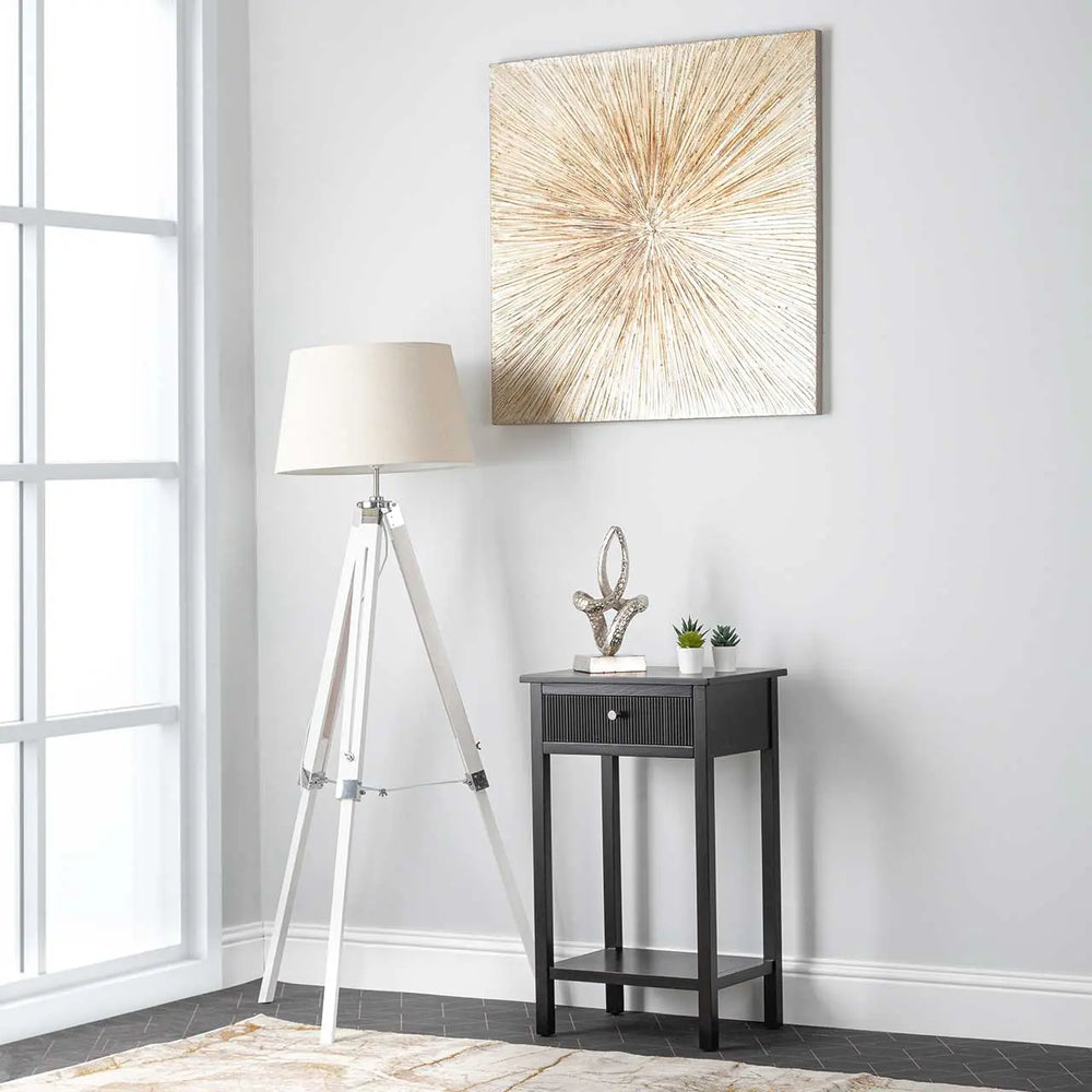 Lindon 1 Drawer End Table in Black #NJ Home Interiors#