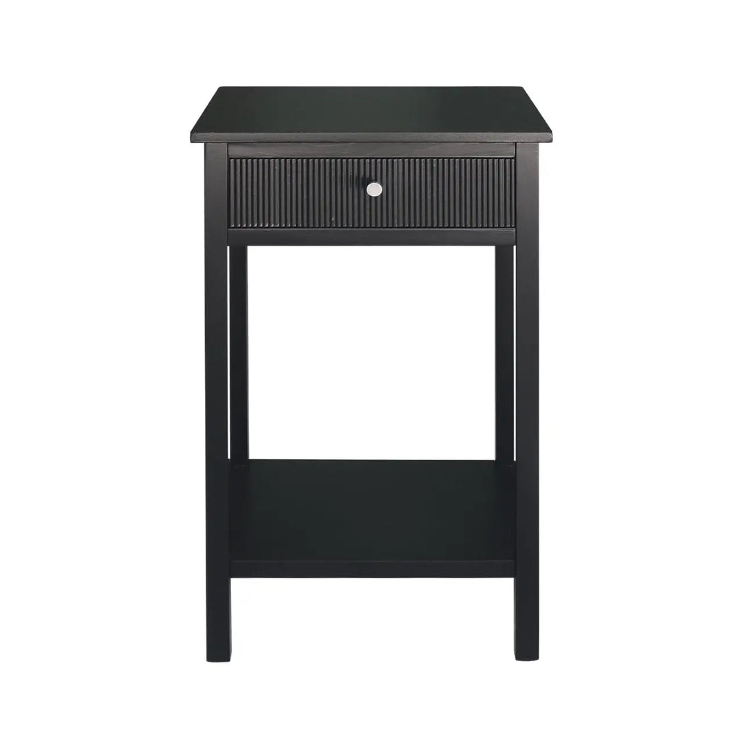 Lindon 1 Drawer End Table in Black #NJ Home Interiors#