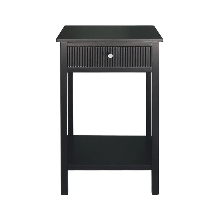 Lindon 1 Drawer End Table in Black #NJ Home Interiors#